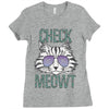 CHECK MEOWT CAT Ladies Fitted T-Shirt