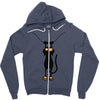 a cat always with me Zipper Hoodie