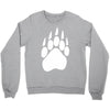 large bear paw print crew neck long sleeve Crewneck Sweatshirt