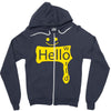 hello world Zipper Hoodie