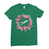 Floral Baby Name Ladies Fitted T-Shirt