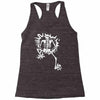 a skeleton crawling Racerback Tank