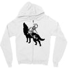 Wolf And Human Zipper Hoodie
