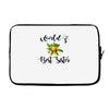 world's best sister with flowers Laptop sleeve