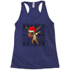 christmas reindeer dabbing Racerback Tank