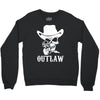 outlaw cow boy motor bike Crewneck Sweatshirt