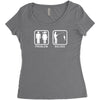 fishing   problem solved mens funny Women's Triblend Scoop T-shirt