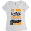 My Son Is Super Awesome His Momma Women's Triblend Scoop T-shirt