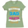 Super Cool Dad Of A Freaking Awesome Daughter Ladies Fitted T-Shirt