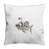 animal fishing tee graphic Throw Pillow