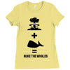 nuke the whales Ladies Fitted T-Shirt