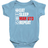 eat sleep manchester Baby Onesie