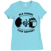 old school tech support Ladies Fitted T-Shirt
