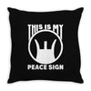 this is my peace sign Throw Pillow