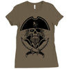 skull with beard Ladies Fitted T-Shirt