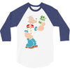 popeye spinach retro mens funny 3/4 Sleeve Shirt