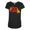 pizza and cats Maternity Scoop Neck T-shirt