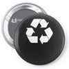 recycle symbol Pin-back button