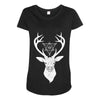 Deer With Diamond Maternity Scoop Neck T-shirt