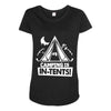 white ink camping is in tents funny Maternity Scoop Neck T-shirt
