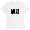 milf man i love fishing t shirt funny outdoors clever humor tee fisher V-Neck Tee