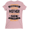 Super Cool Mother Of A Freaking Awesome Son Ladies Fitted T-Shirt