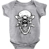 butter skull black Baby Onesie