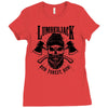 lumberjack skull Ladies Fitted T-Shirt