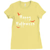 happy halloween Ladies Fitted T-Shirt