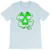 celtic green clover skull patch, irish biker patches T-Shirt