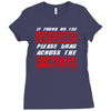 please drag across the finish line Ladies Fitted T-Shirt