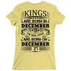 Real Kings Are Born On December 27 Ladies Fitted T-Shirt
