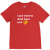 i just want to drink beer and brick V-Neck Tee