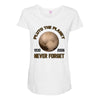 pluto the planet never forget Maternity Scoop Neck T-shirt