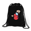virus loves you this much Drawstring Bags