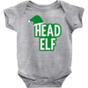 christmas head elf Baby Onesie