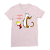calvin hobbes Ladies Fitted T-Shirt