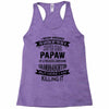 Super Cool Papaw Of A Freaking Awesome Granddaughter Racerback Tank