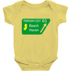 gps logo free exit 63 beach haven Baby Bodysuit