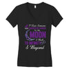 i love someone with pancreatic cancer to the moon &amp; back to infinity Women's V-Neck T-Shirt