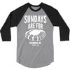 sundays are for football foot ball 3/4 Sleeve Shirt