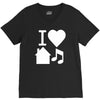 i love house music dj baseball V-Neck Tee