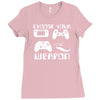choose your weapon gamer finny retro Ladies Fitted T-Shirt