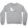 unicorn scooting on the floor Crewneck Sweatshirt