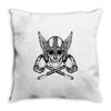 vikings head Throw Pillow