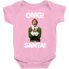 omg santa will ferrell Baby Bodysuit