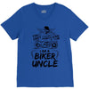 You Cant Scare Me I am Biker Uncle V-Neck Tee