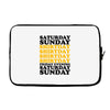 saturday sunday shitday Laptop sleeve