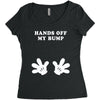 Hands off my Bump Women's Triblend Scoop T-shirt