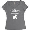 Daddy Bear - Baby Bear Custom Name Women's Triblend Scoop T-shirt